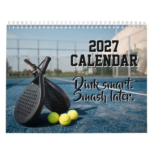 Calendrier 2027 Citations drôles de Pickleball Pic (Protection)