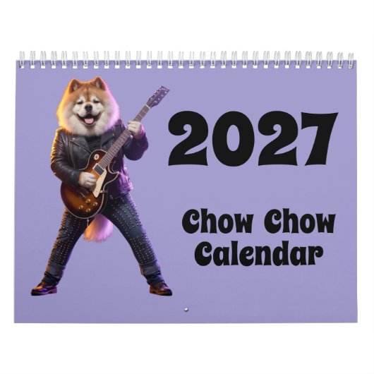 Calendrier 2027 de chiens Chow Chow (Protection)