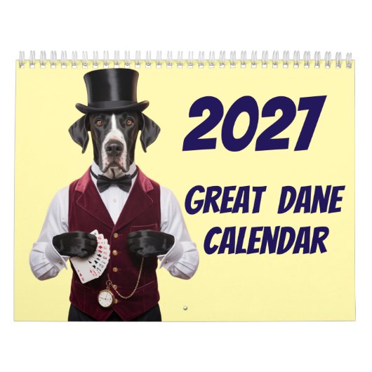 Calendrier 2027 de chiens Danois géants (Protection)