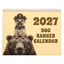 Calendrier 2027 de garde forestier de parc canin