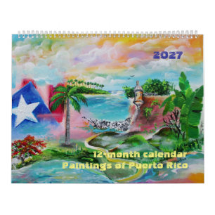 Calendrier 2027 de Porto Rico sur 12 mois