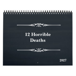 Calendrier 2027 des douze morts horribles