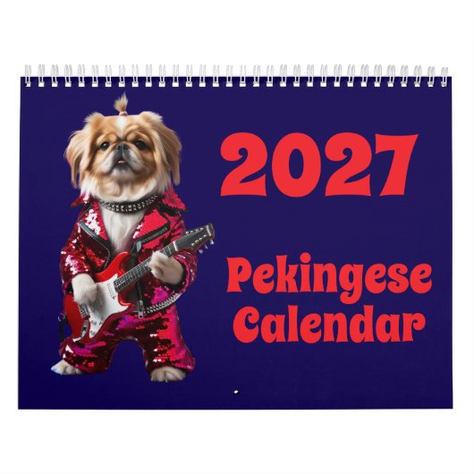 Calendrier 2027 du chien pékinois (Protection)