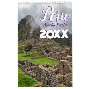 Calendrier 2027 du mur panoramique de Machu Picchu