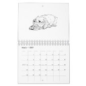 Calendrier 2027 du Teckel à poil dur (Mar 2027)
