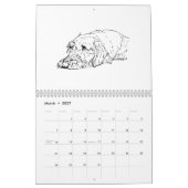 Calendrier 2027 du Teckel à poil dur (Mar 2027)
