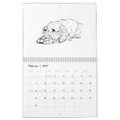 Calendrier 2027 du Teckel à poil dur (Feb 2027)