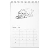 Calendrier 2027 du Teckel à poil dur (Feb 2027)