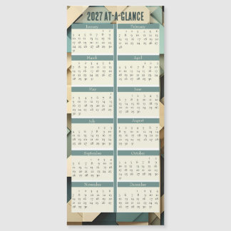 Calendrier 2027 en un coup d'œil Carte magnétique