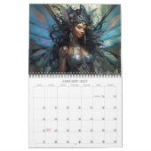 Calendrier 2027 Fées 9 Art Fantastique Noir (Jan 2027)