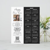 Calendrier 2027 Feuille complète - logo, Code QR, (Debout devant)