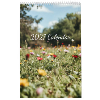 Calendrier 2027 Flowers Calendar (Images created by Grok)