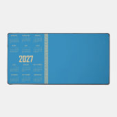 Calendrier 2027, Frette Grecque, Beige sur Bleu Co (Recto)