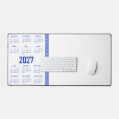 Calendrier 2027, Frette Grecque, Bleu Grec sur Fon (Clavier et souris)
