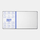 Calendrier 2027, Frette Grecque, Bleu Grec sur Fon (Recto)
