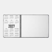 Calendrier 2027, Frette Grecque, Noir sur Blanc (Recto)