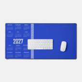 Calendrier 2027, Frise grecque, Blanc sur bleu gre (Clavier et souris)