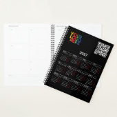 Calendrier 2027 Logo Code QR Entreprise Noir (Devant avec enveloppe)