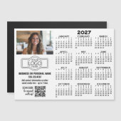 Calendrier 2027 Magnet -- logo, Code QR, Photo (Devant / Derrière)