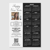 Calendrier 2027 MAGNET - logo, Code QR, Photo Plus (Devant)