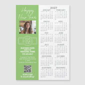 Calendrier 2027 MAGNET - logo, Code QR, Photo Plus (Devant)