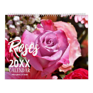 Calendrier 2027 Mur de roses Fleurs Florales Rose