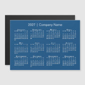 Calendrier 2027 Nom de l'entreprise Bleu Magnet (Devant / Derrière)