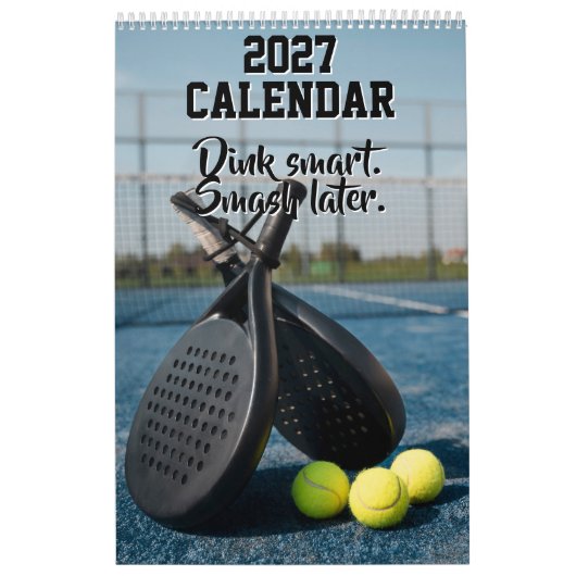 Calendrier 2027 Pickleball Citations Drôles Dink P (Protection)
