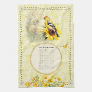 Calendrier 2027 Serviette Jaune Chardonneret