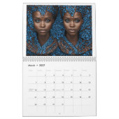 calendrier 2027 sur 12 mois représentant des femme (Mar 2027)
