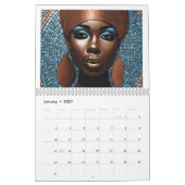 calendrier 2027 sur 12 mois représentant des femme (Jan 2027)