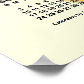 Calendrier 2028 Jours Ensoleillés par Janz Poster (Coin)