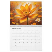 Calendrier 202x année avec fleurs de vanille (Feb 2027)