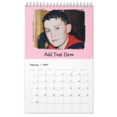 Calendrier 20 photo personalized text Calendar (Feb 2027)