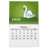 Calendrier 20XX | Animaux caricaturaux mignons (Feb 2026)