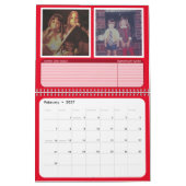 Calendrier 24 Collage de photos - 2 par mois - Dates Notes Ob (Feb 2027)