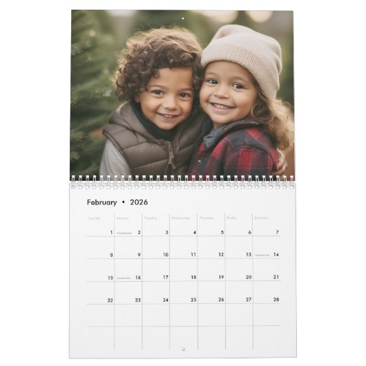 Calendrier 24 Mois - 26 Photos Couverture complète (Feb 2026)