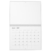 Calendrier 24 Mois Blanc 2019 - 2020 Avec Vacances (Mar 2027)