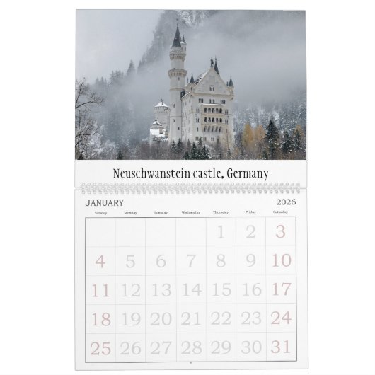 Calendrier 24 mois Travel Europe (Jan 2026)
