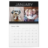 Calendrier 24 Photo Collage - 2 Par Mois Famille Moderne (Jan 2026)