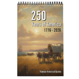 Calendrier 250 Ans d'Amérique, Histoire Américaine