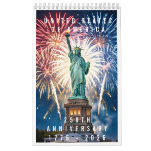 Calendrier 250e anniversaire des États-Unis 1776-2026