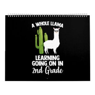 Calendrier 2e Grade Teacher Kids Back To School Llam