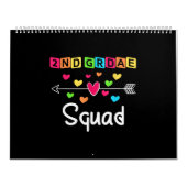 Calendrier 2nd grade Teacher Shirts School Team Second Grade (Protection)