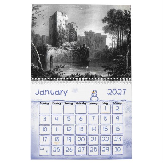 Calendrier 3 de château (Jan 2027)