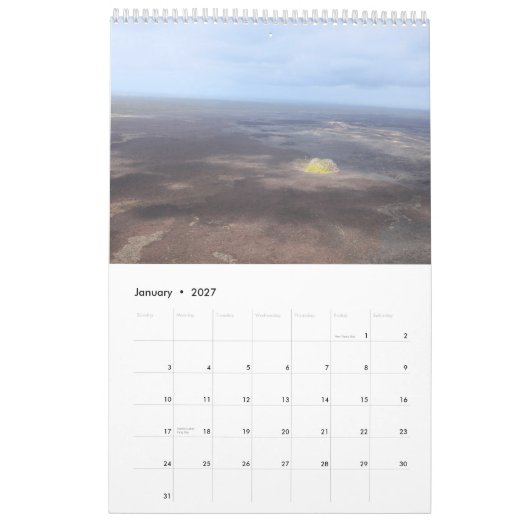 calendrier 3 d'Hawaï 2010 (Jan 2027)