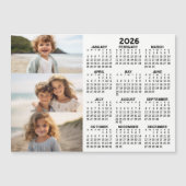 Calendrier - 3 Photos - Magnet noir blanc de base (Devant)