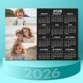 Calendrier - 3 Photos - Magnet noir blanc de base