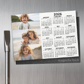 Calendrier - 3 Photos - Magnet noir blanc de base