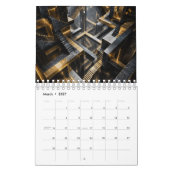 Calendrier 3D Luxe Noir & Or 2027 (Mar 2027)